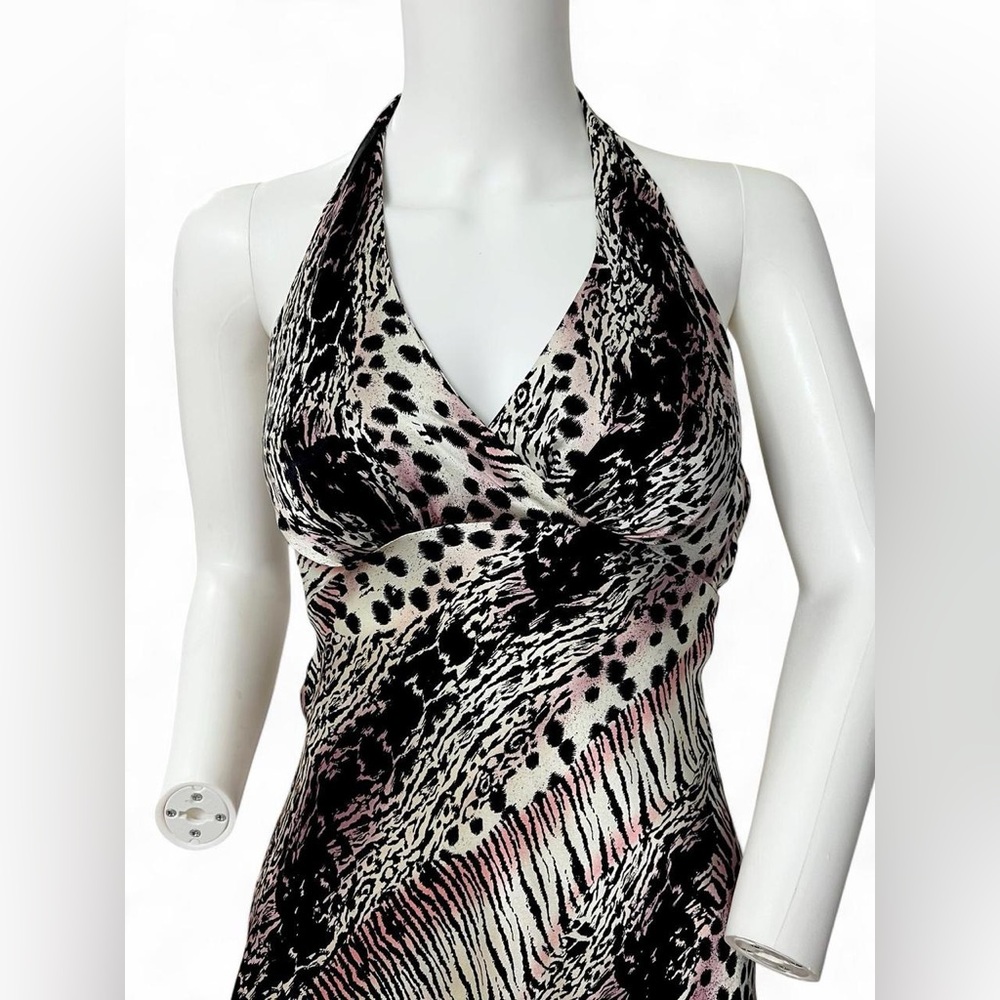 Betsey Johnson Black and Pink One-Shoulder Animal Print Dress - Picture 4 of 8